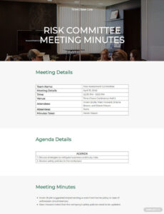 Free Blank Finance Committee Meeting Minutes Template Excel