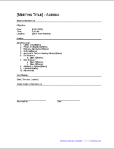 Free Blank Food Committee Meeting Template Doc