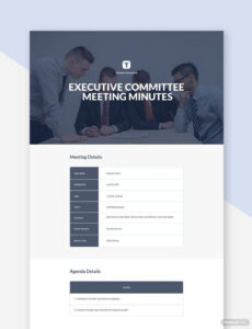 Free Sample Executive Committee Meeting Minutes Template Pdf