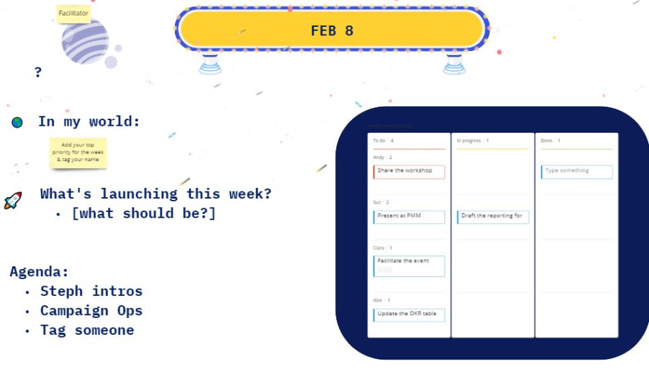 Printable Weekly Stand Up Meeting Template Example