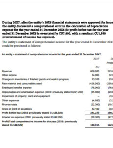 sample 7 simple income statements  samples  examples  format  sample templates statement of comprehensive income template