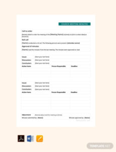 Sample Church Board Meeting Minutes Template Doc