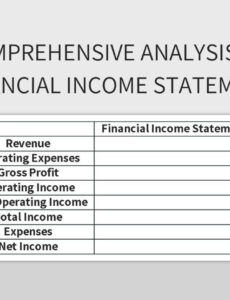 sample comprehensive analysis of financial income statement excel template and google sheets file for statement of comprehensive income template