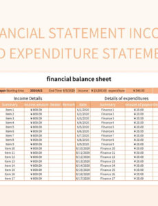 sample financial statement revenue and expenditure management visualization income and expenditure statement template doc