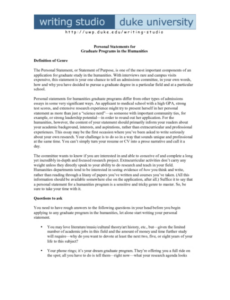 sample personal statements for graduate programs printable pdf download personal statement for graduate school template word