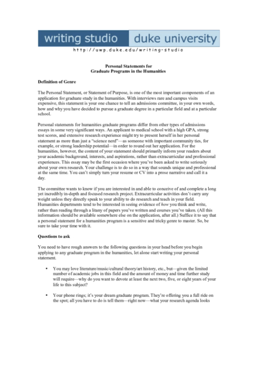 sample personal statements for graduate programs printable pdf download personal statement for graduate school template word