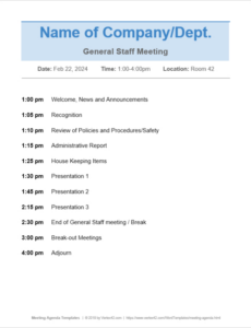 Blank Dental Office Staff Meeting Template Pdf