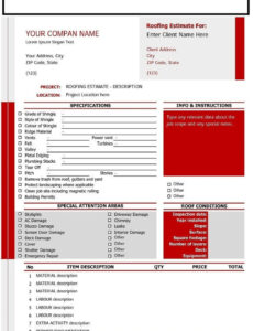 Blank Roofing Method Statement Template  Sample