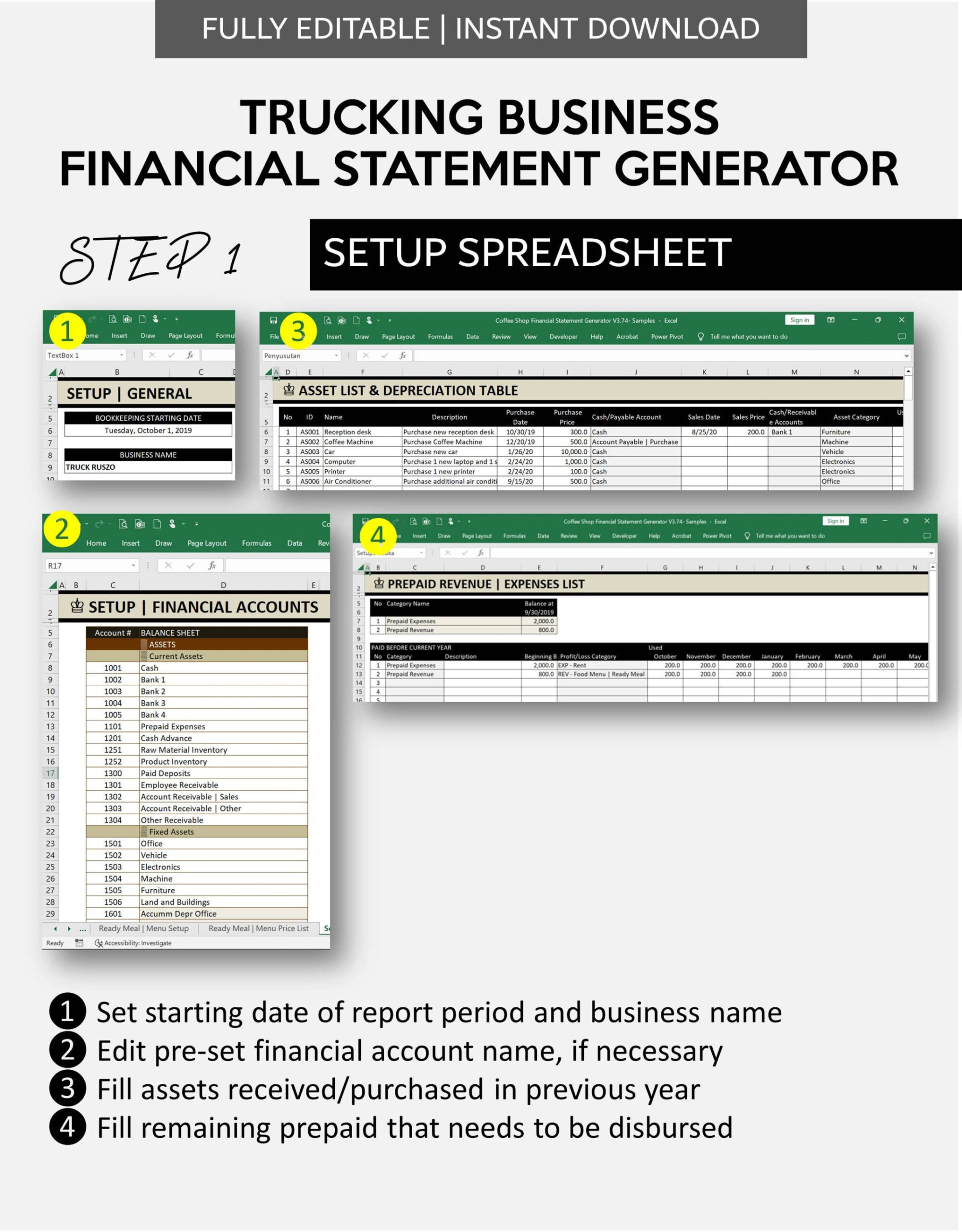 Blank Trucking Profit And Loss Statement Template Word Sample