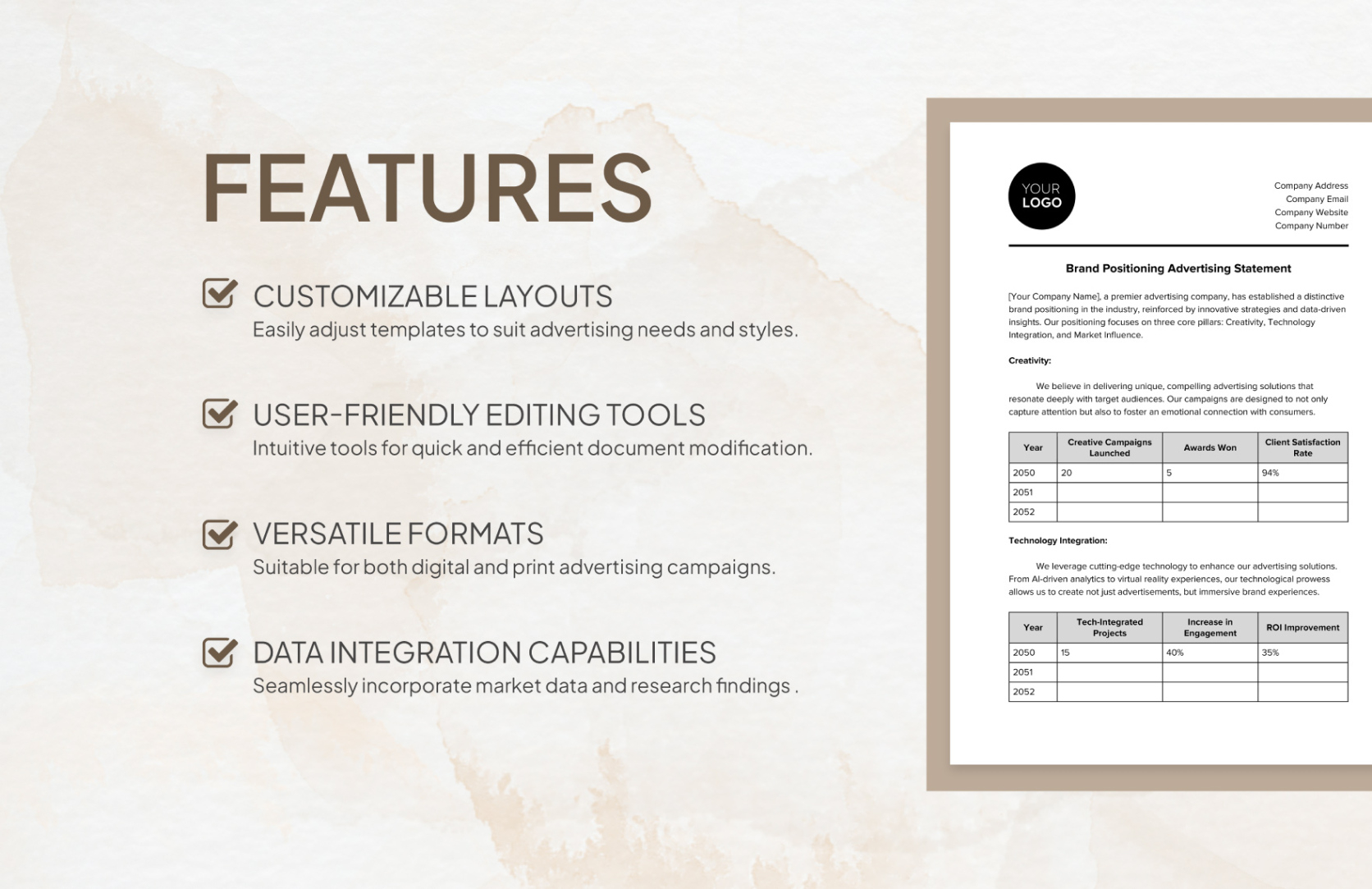 Brand Positioning Statement Template Pdf