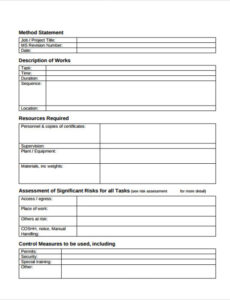 Custom Electrical Safe Work Method Statement Template Doc Sample