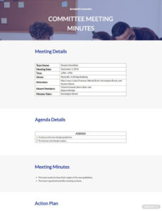 Custom Investment Committee Meeting Minutes Template Excel