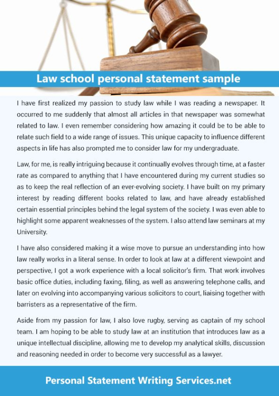 Custom Law School Personal Statement Template Doc Sample