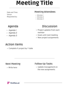 Custom Sales Meeting Recap Template  Sample