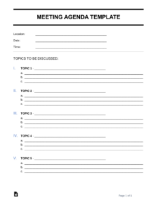 Editable Church Staff Meeting Template