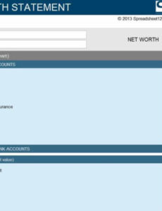 Editable Farm Net Worth Statement Template Word