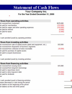 Editable Food Truck Cash Flow Statement Template Pdf