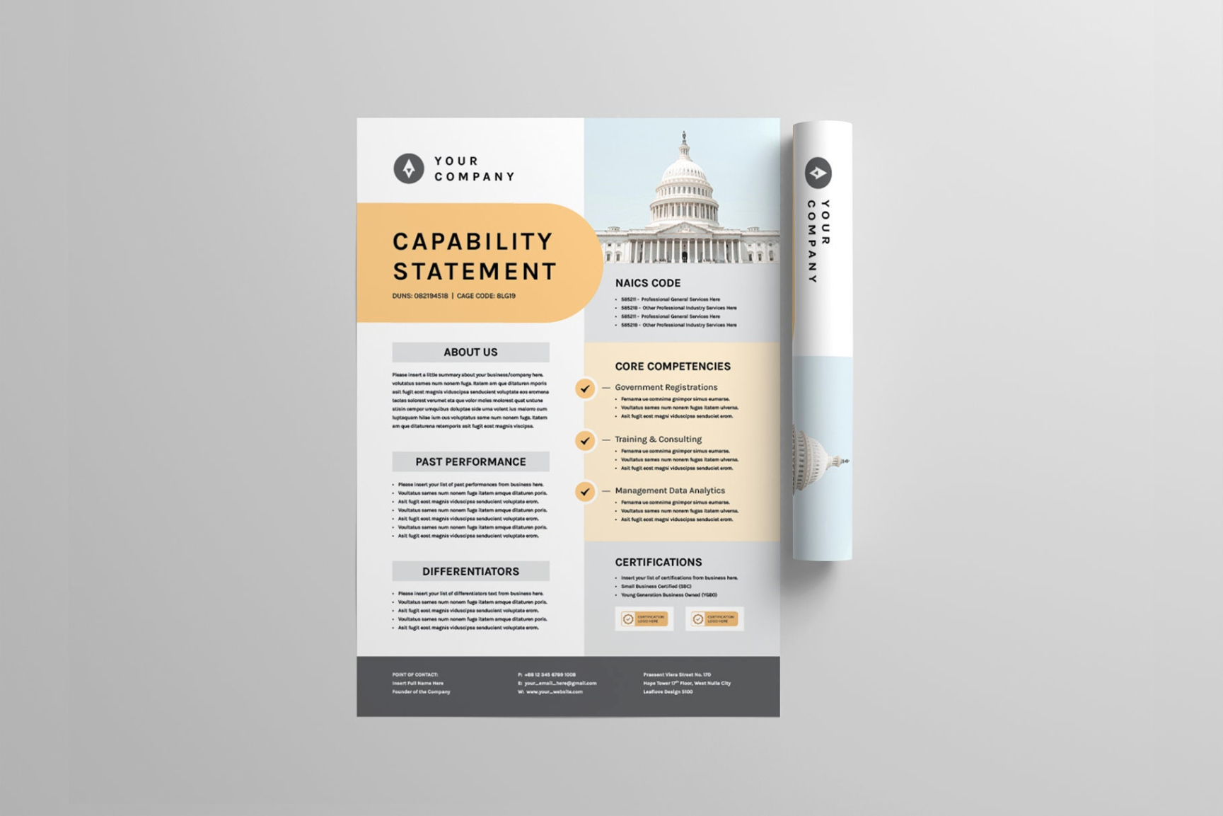 Editable Government Capability Statement Template  Sample