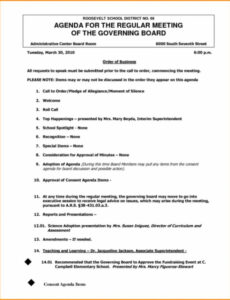 Free Blank Nonprofit Board Of Directors Meeting Minutes Template Doc Sample