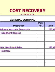 Free Custom Cost Recovery Impact Statement Template Word Sample