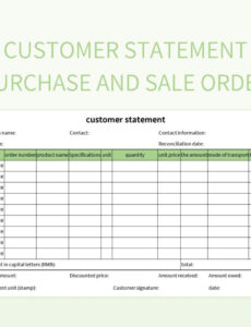 Free Custom Customer Service Personal Statement Template Excel