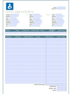 Free Custom Daycare Provider Statement Template Excel