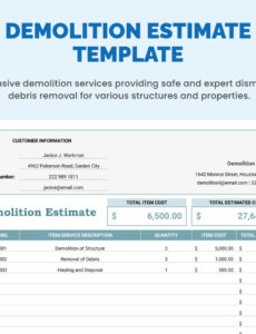 Free Custom Demolition Method Statement Template Word