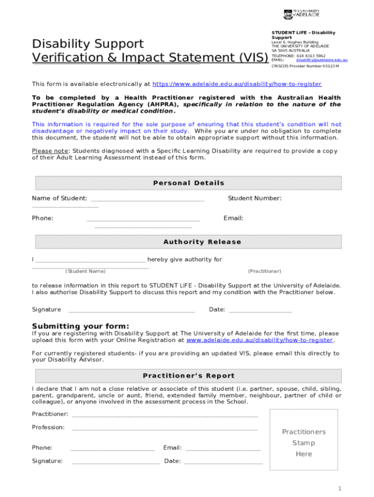 Free Custom Disability Impact Statement Template Doc Sample