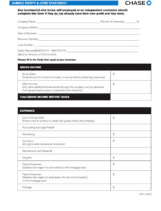 Free Custom Independent Contractor Profit And Loss Statement Template  Sample