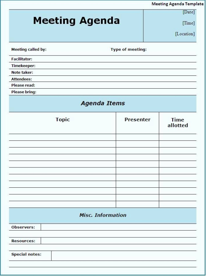 Free  Dental Office Staff Meeting Template Doc Sample