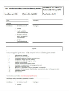 Free Editable Compliance Committee Meeting Minutes Template Pdf Sample