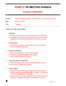 Free Editable Employment Equity Committee Meeting Minutes Template Doc