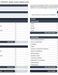 Free Editable Household Profit And Loss Statement Template Word Sample