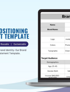 Free Editable Product Positioning Statement Template Word Sample