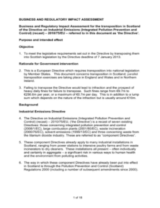 Free Editable Regulatory Impact Statement Template Excel