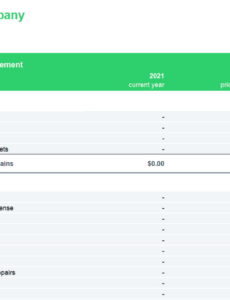 Free Printable Hotel Profit And Loss Statement Template  Sample