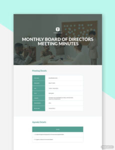 Free Printable Nonprofit Board Of Directors Meeting Minutes Template Excel