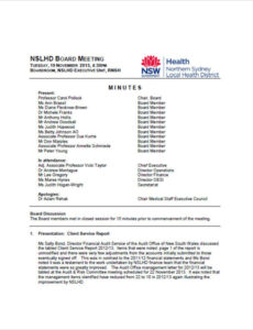 Free Printable Rotary Board Meeting Minutes Template Doc Sample