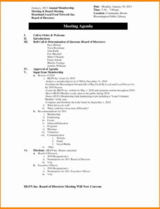 Printable Condominium Board Meeting Minutes Template Word Sample