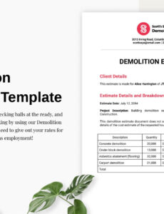 Printable Demolition Method Statement Template Doc