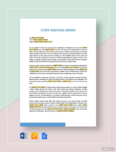 Printable Dental Office Staff Meeting Template Excel Sample