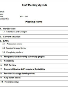 Printable Mandatory Staff Meeting Template Pdf Sample