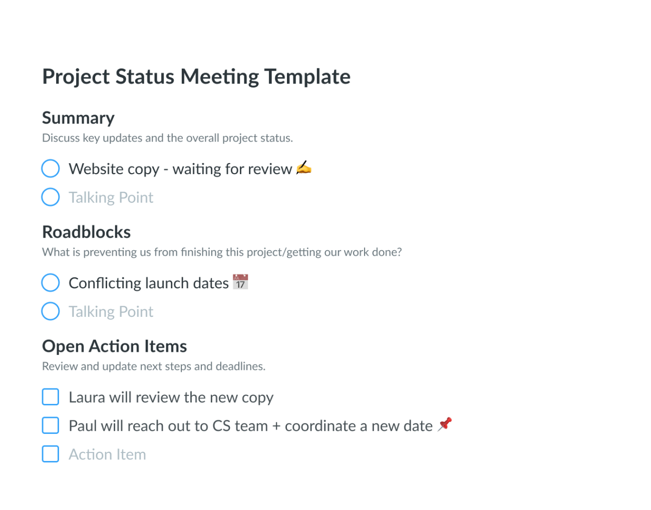 Software Project Meeting Minutes Template Word